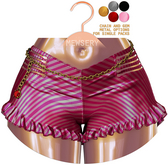 #MEWSERY Florence Shorts{#40 Strips.Pink}