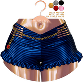 #MEWSERY Florence Shorts{#42 Strips.Blue}