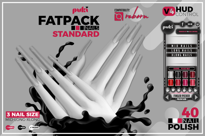 . PUKI . My Standard Nails . Reborn . FATPACK !wear me!