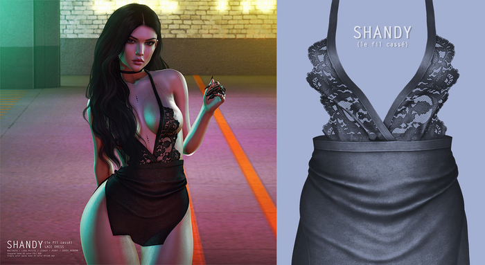 {le fil cassé} Shandy Dress Graphite