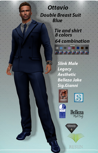 Res_Ottavio double-breast Blue