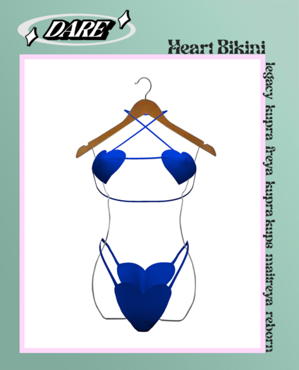 Dare - Heart Bikini Blue