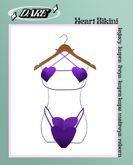 Dare - Heart Bikini Violet