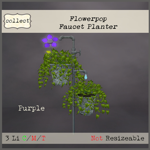 Flowerpop Faucet Planter - Purple - { collect }