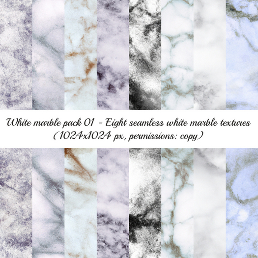 [Alpha Magic] White marble textures pack 01