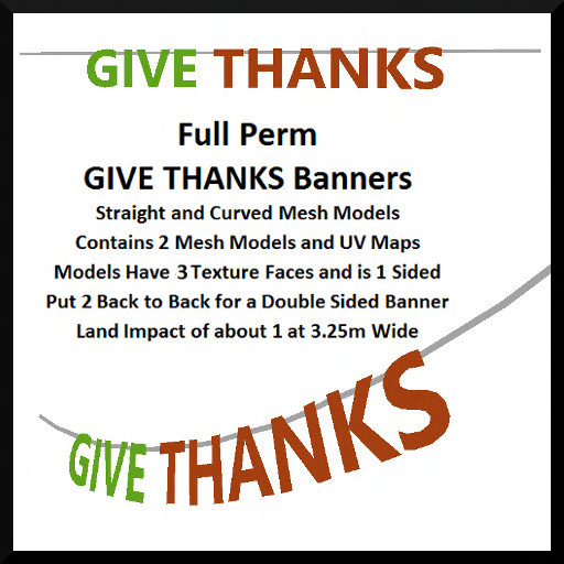 Full Perm GIVE THANKS Banners