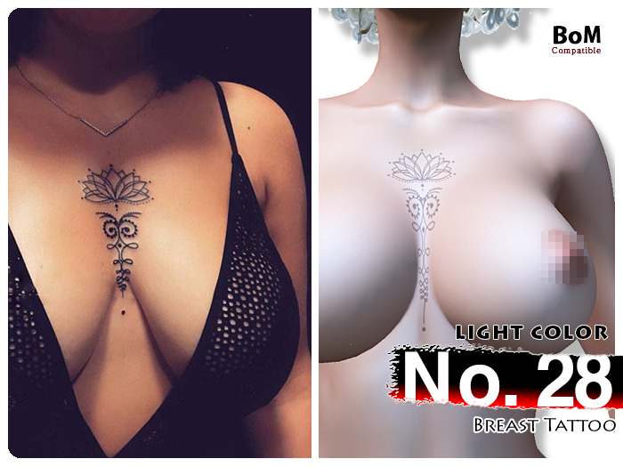 (Breast Tattoo) No.28 Light Color - BoM