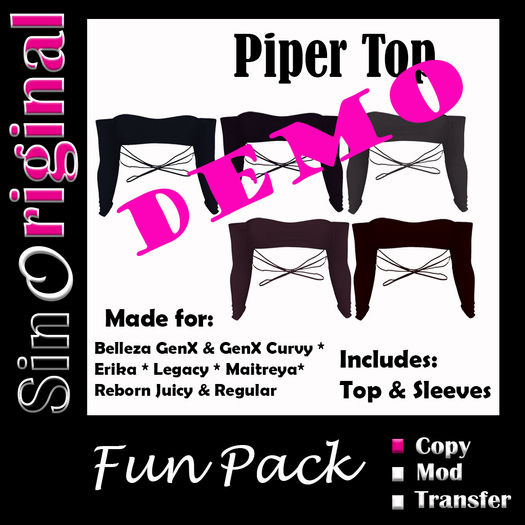 Piper Top [ADD to Unpack] DEMO