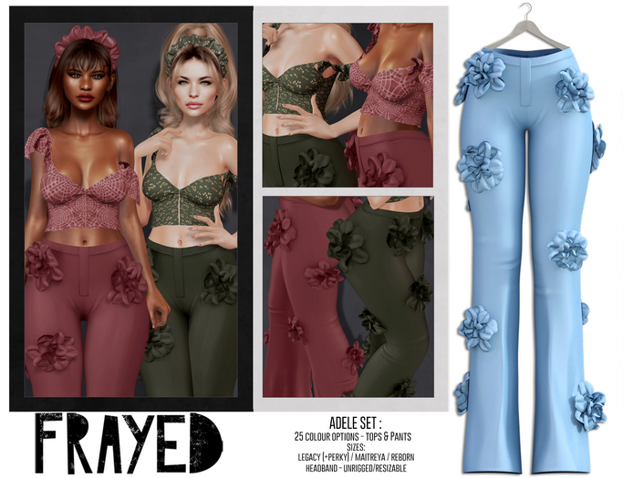 Frayed - Adele Pants - Baby Blue