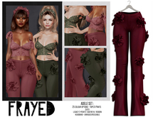 Frayed - Adele Pants - Wine