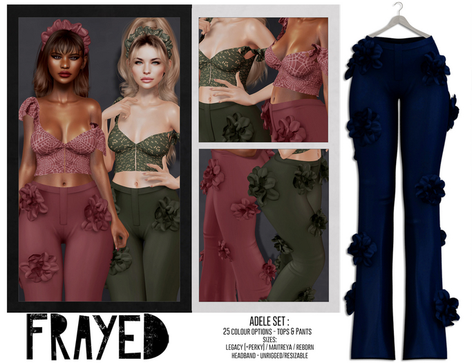 Frayed - Adele Pants - Navy