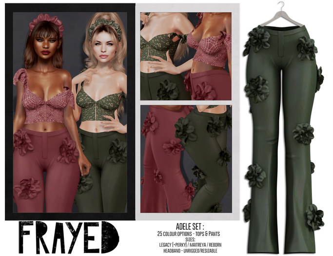 Frayed - Adele Pants - Moss