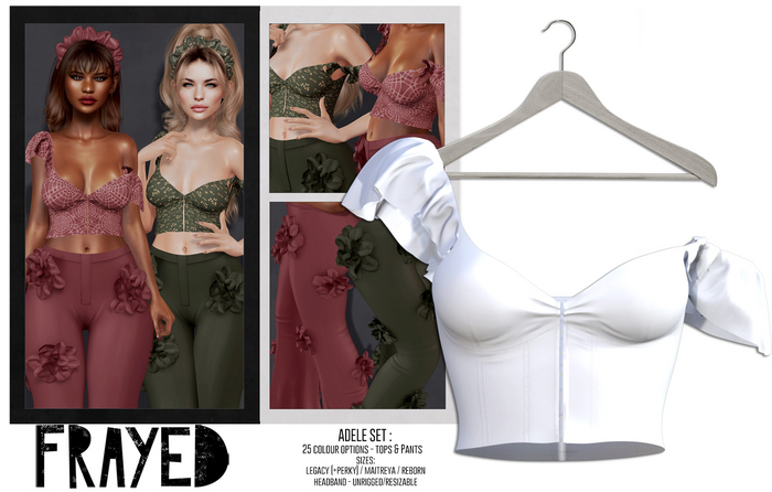 Frayed - Adele Top - White