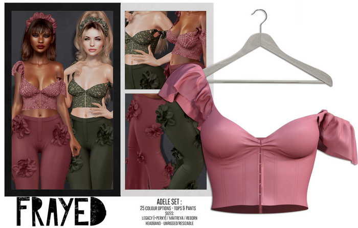 Frayed - Adele Top - Rose