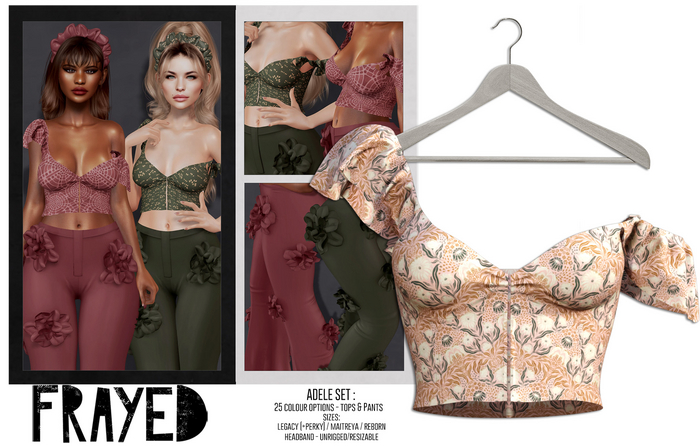 Frayed - Adele Top - Pink Bloom