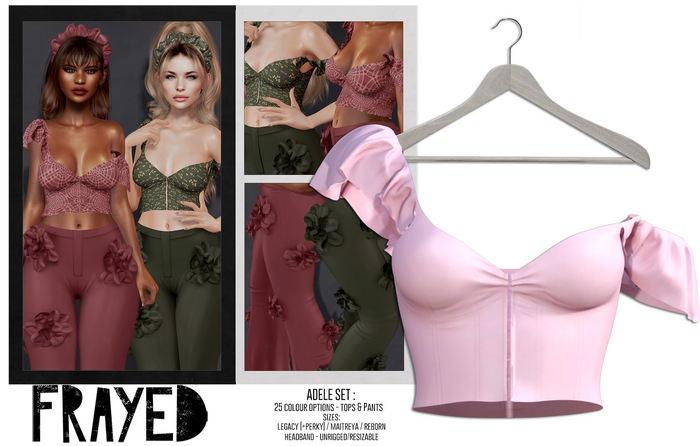Frayed - Adele Top - Pink