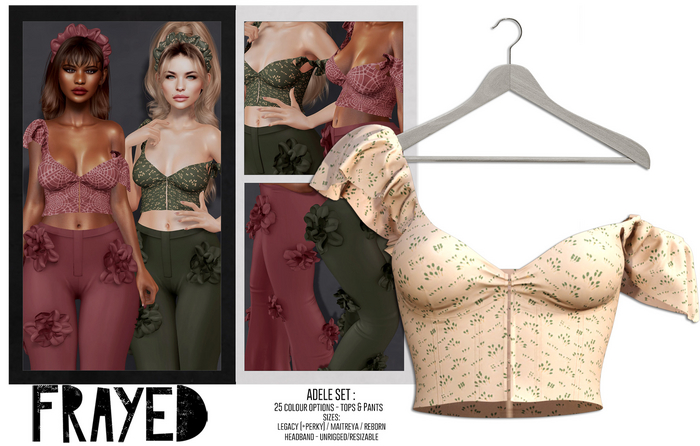 Frayed - Adele Top - Blush
