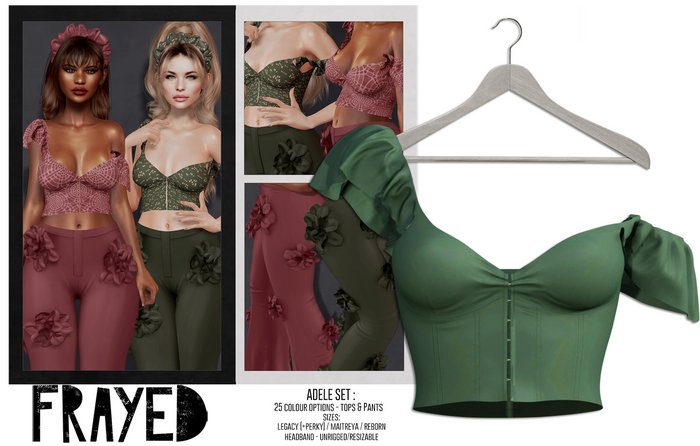 Frayed - Adele Top - Green