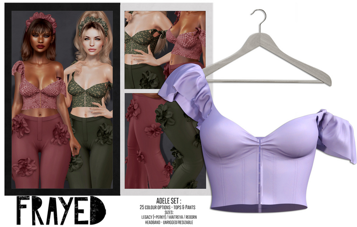 Frayed - Adele Top - Lilac
