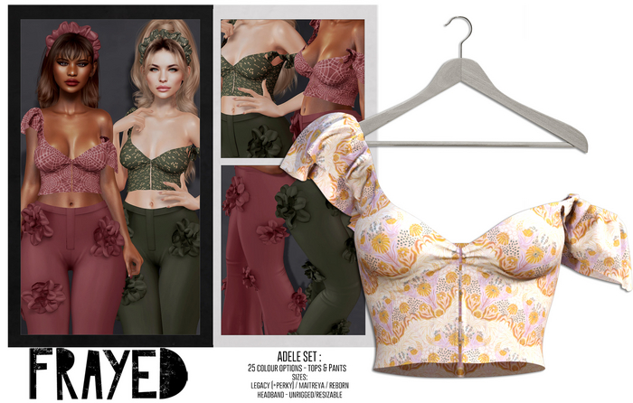 Frayed - Adele Top - Yellow Bloom