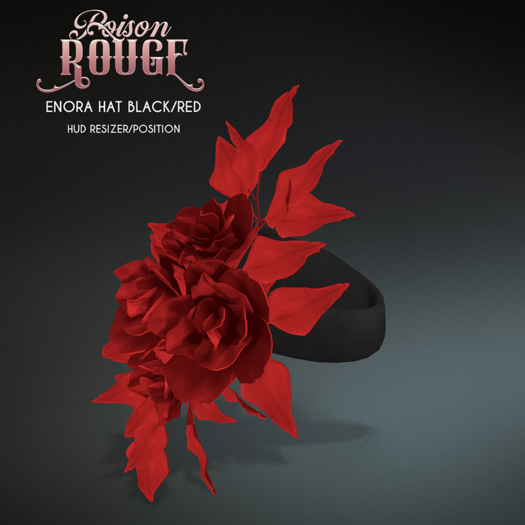 POISON ROUGE Enora Hat - Black/Red
