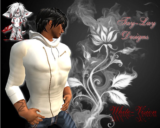 *Tay-Lay-Designs!!!-White-Vision/Hoodie-Shirt