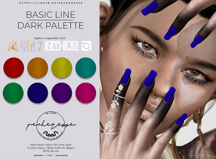REBORN - pecheresse. basic line - dark palette
