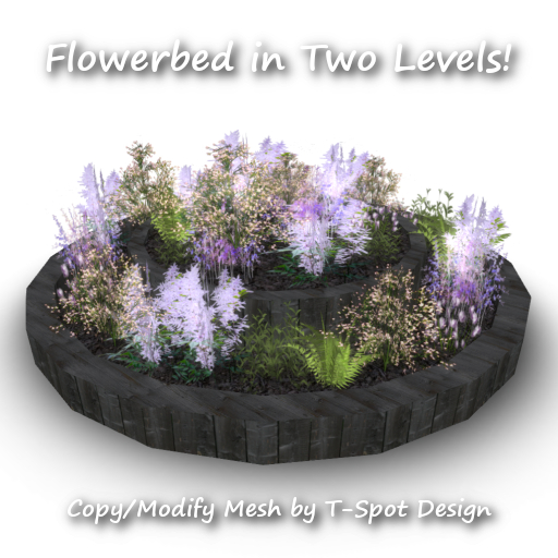 T-Spot Mesh Flower Bed in Two Levels - MESH - Copy/Modify
