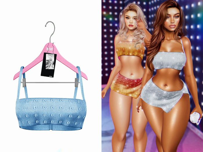 [Brior] Bri Diamond Top - (Blue)