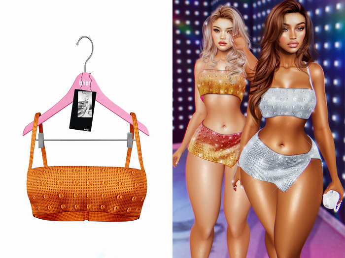 [Brior] Bri Diamond Top - (Orange)