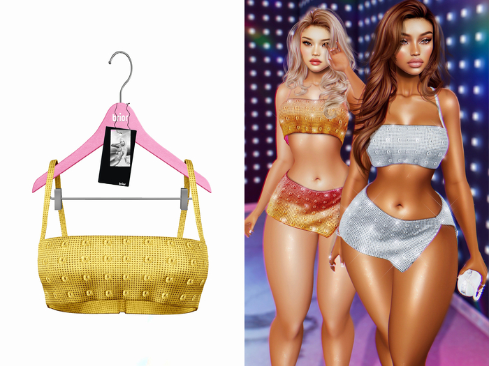 [Brior] Bri Diamond Top - (Yellow)