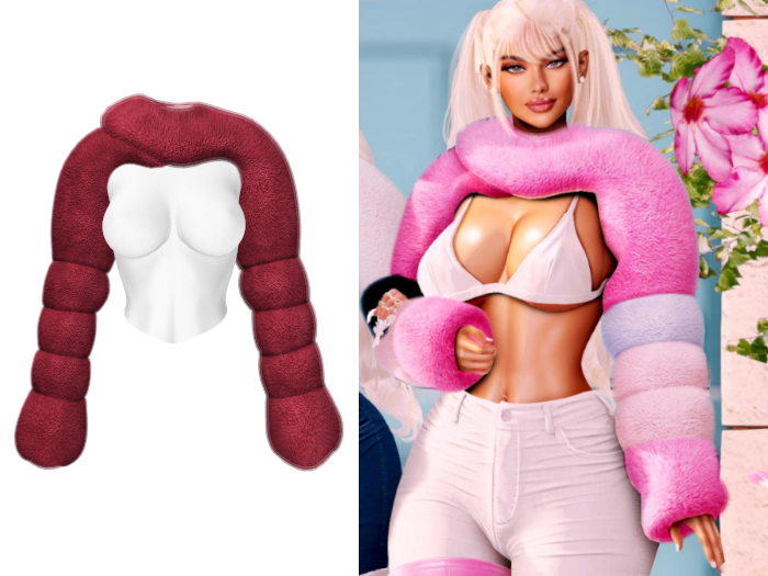 YALLA ~ Kass Fur [BURGUNDY]