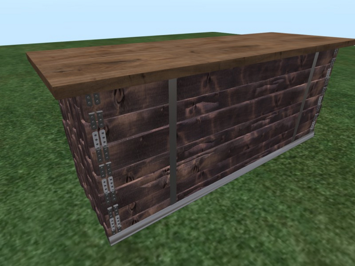 TM Rustic Bar Counter FP - 3D Realistic - Full Permissions