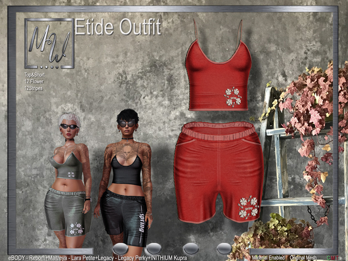 MW - Etide Outfit - Flower Red (Add me)