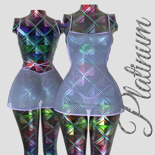 Purple Fishnet Dress