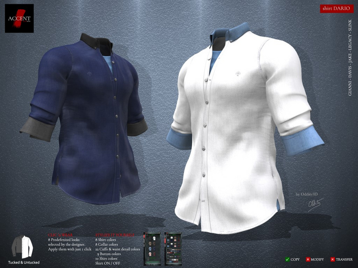 Accent - Shirt -Dario-  SlimPack