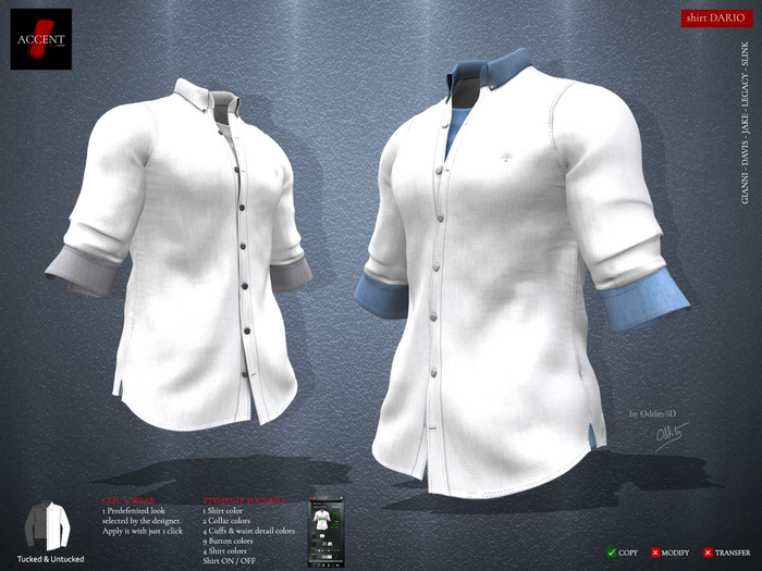 Accent - Shirt -Dario- Ivory