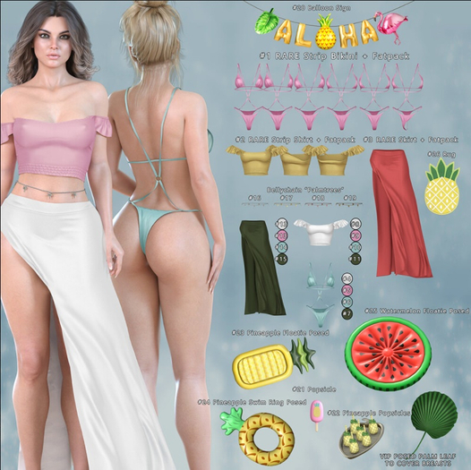 #2 Vanilla Bae - Aloha - Top - L - RARE