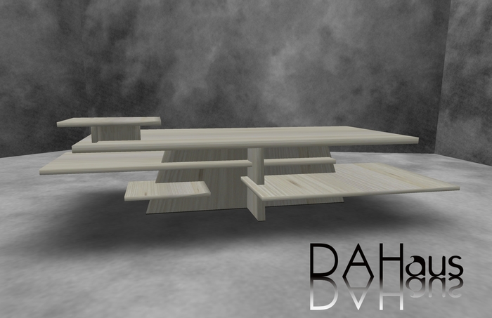 Rectangular level coffee table 