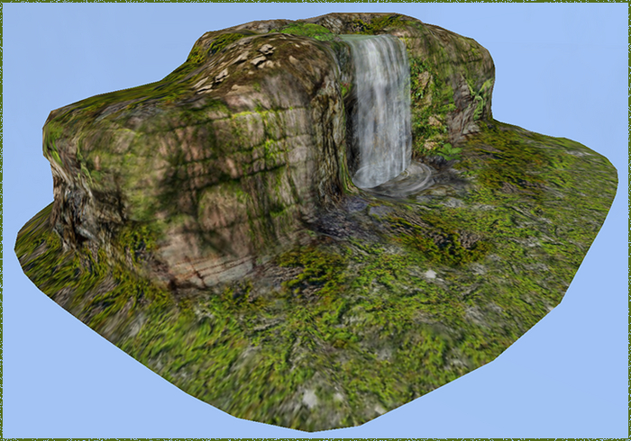 FROG-Waterfall rock 01