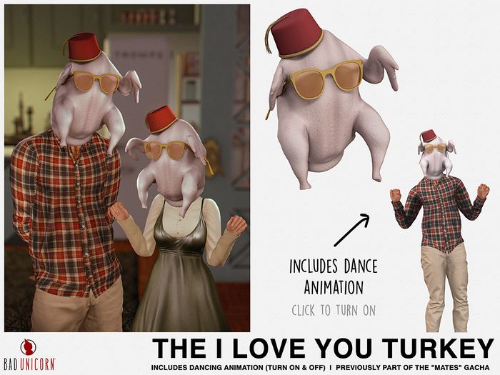 The I Love You Turkey (Previously - Mates Gacha Set)