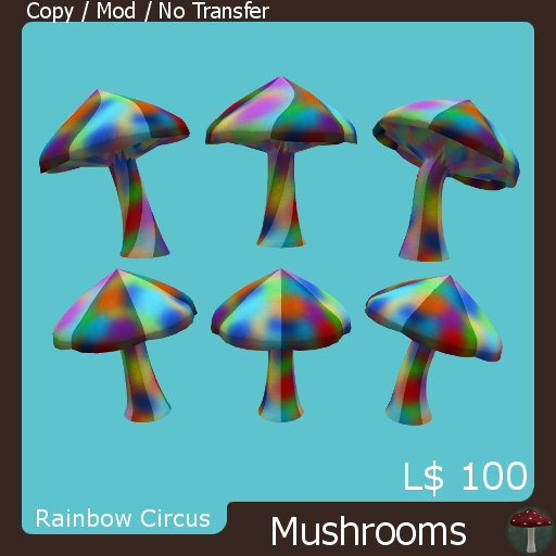 Rainbow Circus Mushrooms