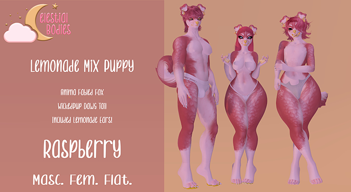 +Celestial Bodies+ Lemonade Mix Puppy - Raspberry