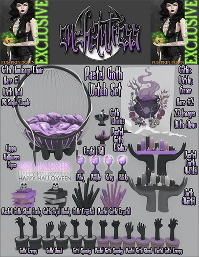{Enchantress} Goth HandCage Chair RARE