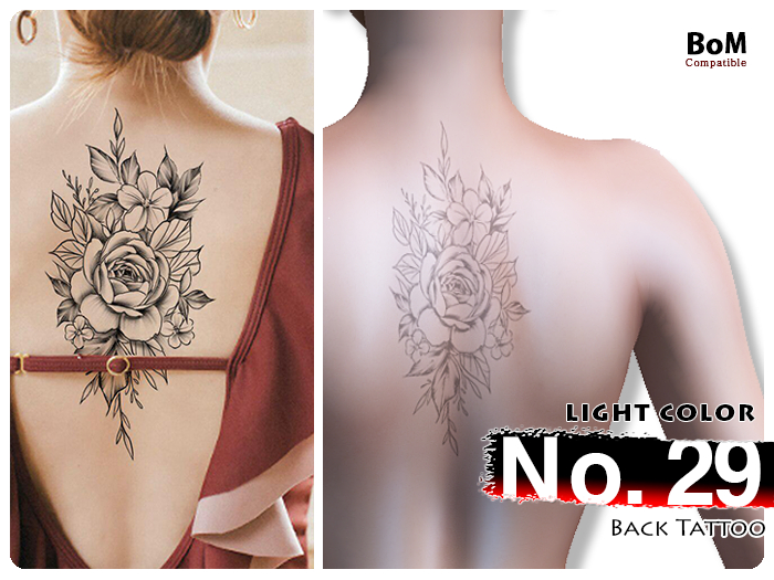 (Back Tattoo) No.29 Light Color - BoM