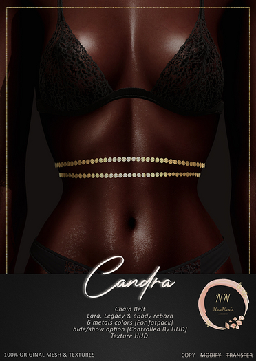 NaaNaa's Candra Chain Belt Black