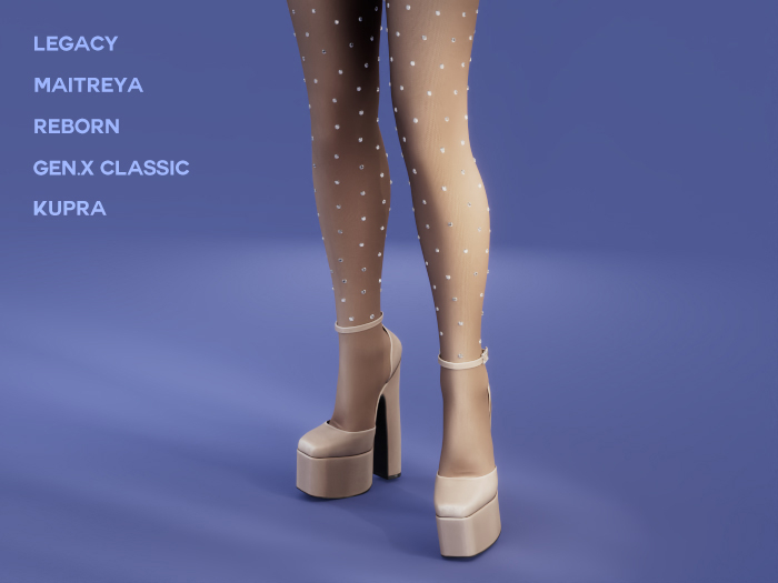 $NT Opulence Platforms & Tights PORCELAIN