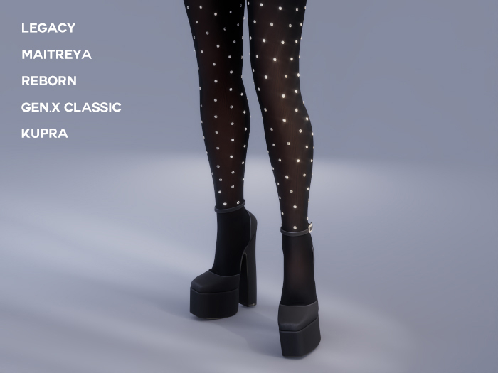 $NT Opulence Platforms & Tights PEWTER