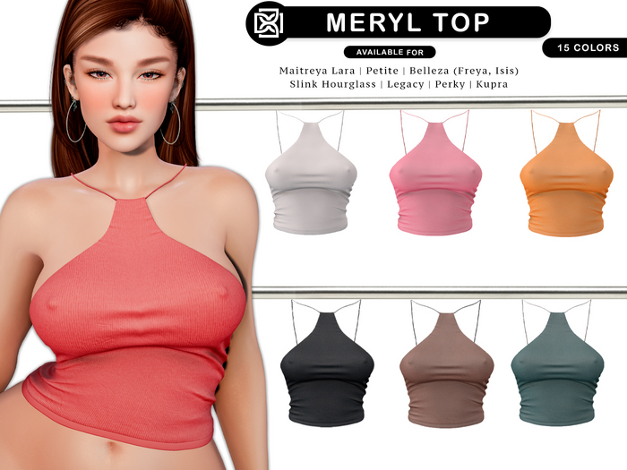 Addams "Meryl" Mesh Top -Maitreya, Belleza, Slink #FATPACK