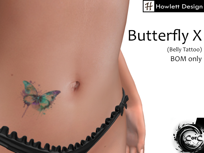 [HDesign] Butterfly X (Belly Tattoo)